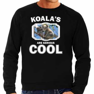 Dieren koala beer sweater zwart heren - koalas are cool trui