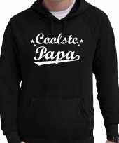 Coolste papa cadeau hoodie zwart voor heren