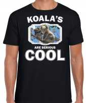 Dieren koala beer t shirt zwart heren koalas are cool shirt