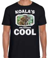 Dieren koala t shirt zwart heren koalas are cool shirt