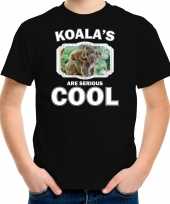 Dieren koala t shirt zwart kinderen koalas are cool shirt jongens en meisjes