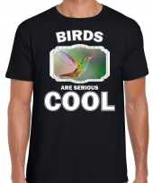 Dieren kolibrie vogel t shirt zwart heren birds are cool shirt