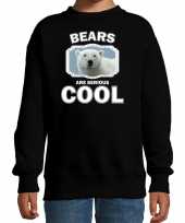 Dieren witte ijsbeer sweater zwart kinderen bears are cool trui jongens en meisjes