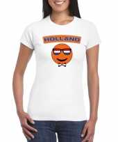 Holland coole smiley t shirt wit dames